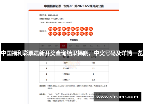 中国福利彩票最新开奖查询结果揭晓，中奖号码及详情一览